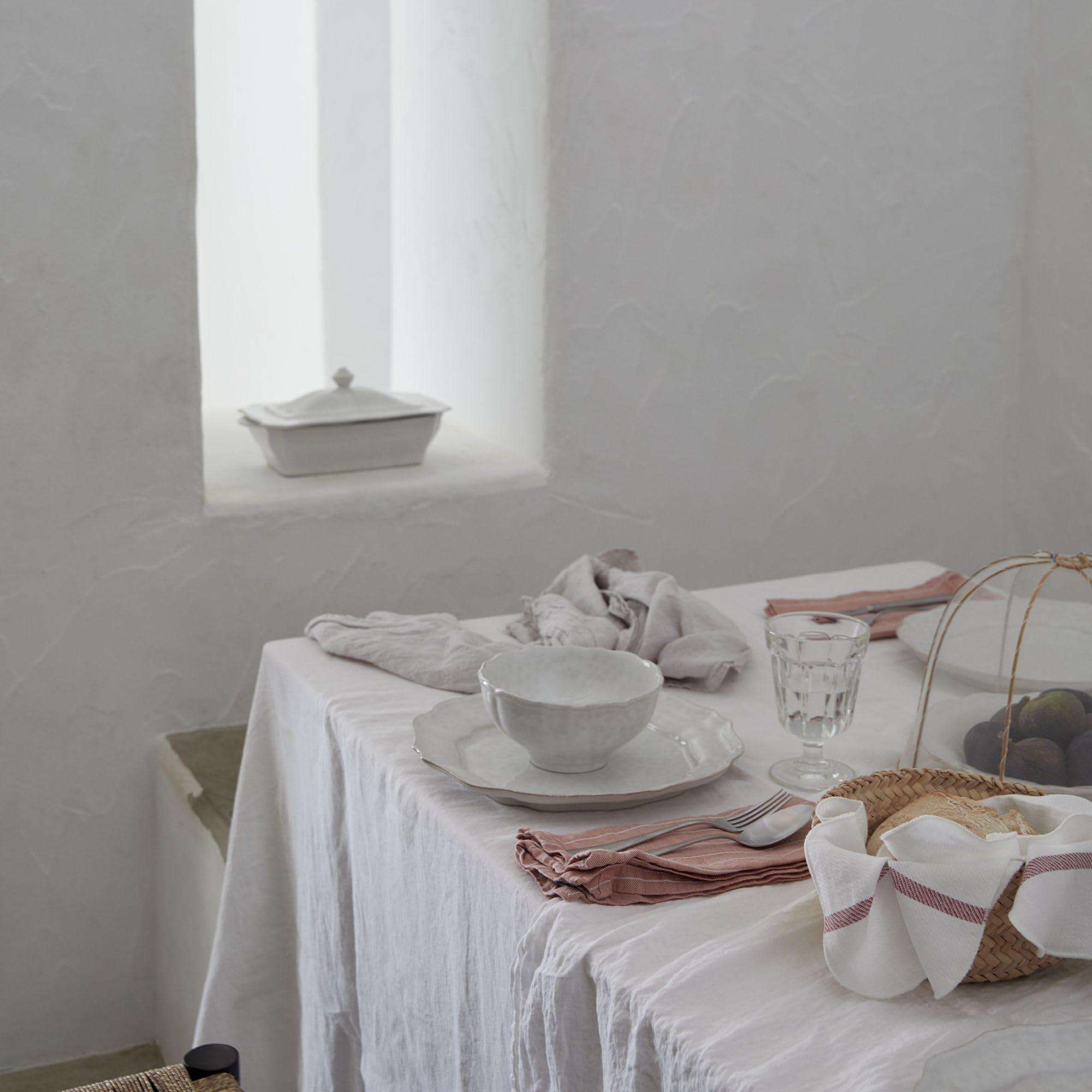 Casafina Casafina Ceramic Stoneware 11\'\' Dinner Plate - Impressions Collection, White | Microwave & Dishwasher Safe Dinnerware | Food Safe Glazing | Restaurant Quality Tableware