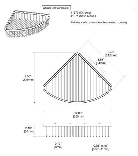 Gatco Gatco 1570 Shower Caddy, full, Chrome, 8.75 Inch