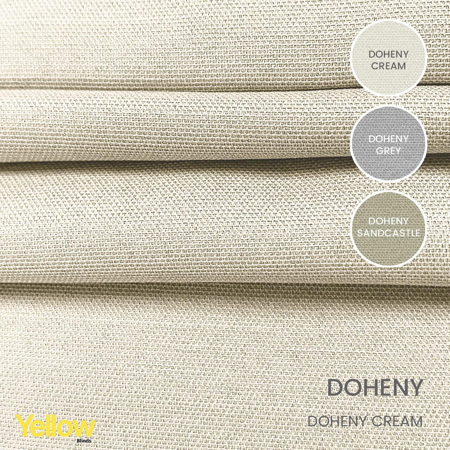 YELLOW BLINDS Cordless Roman Shades for Windows, 100% Blackout Linen Fabric Window Blind Treatment, UV Blocking, Energy Efficient and Privacy Protection, 47 x 64, Doheny Mushroom by YELLOW BLINDS