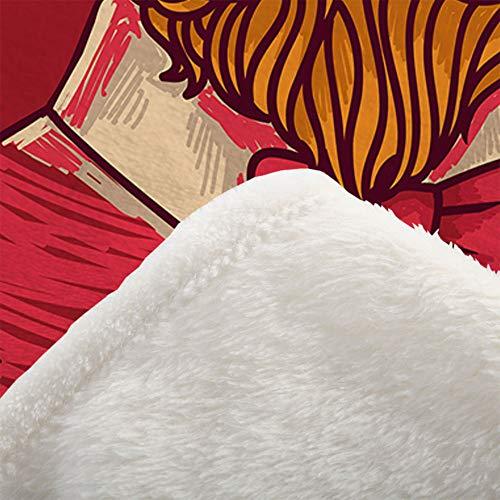 Mugod Mugod Let\'s Go Magic Throw Blanket Magician Perfomance in Gypsy Style Red Rose Hat Soft Cozy Fuzzy Warm Flannel Blankets Decorative for Baby Toddler Swaddle Dog Cat 30X40 Inch