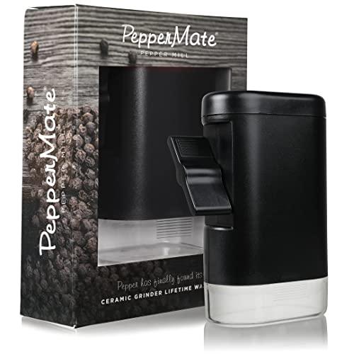 PepperMate PepperMate Traditional Black Pepper Grinder Mill - Manual, High-Efficiency Salt and Pepper Grinder Set - Durable, Adjustable Coarseness Pepper Mill Grinder - Easy to Use
