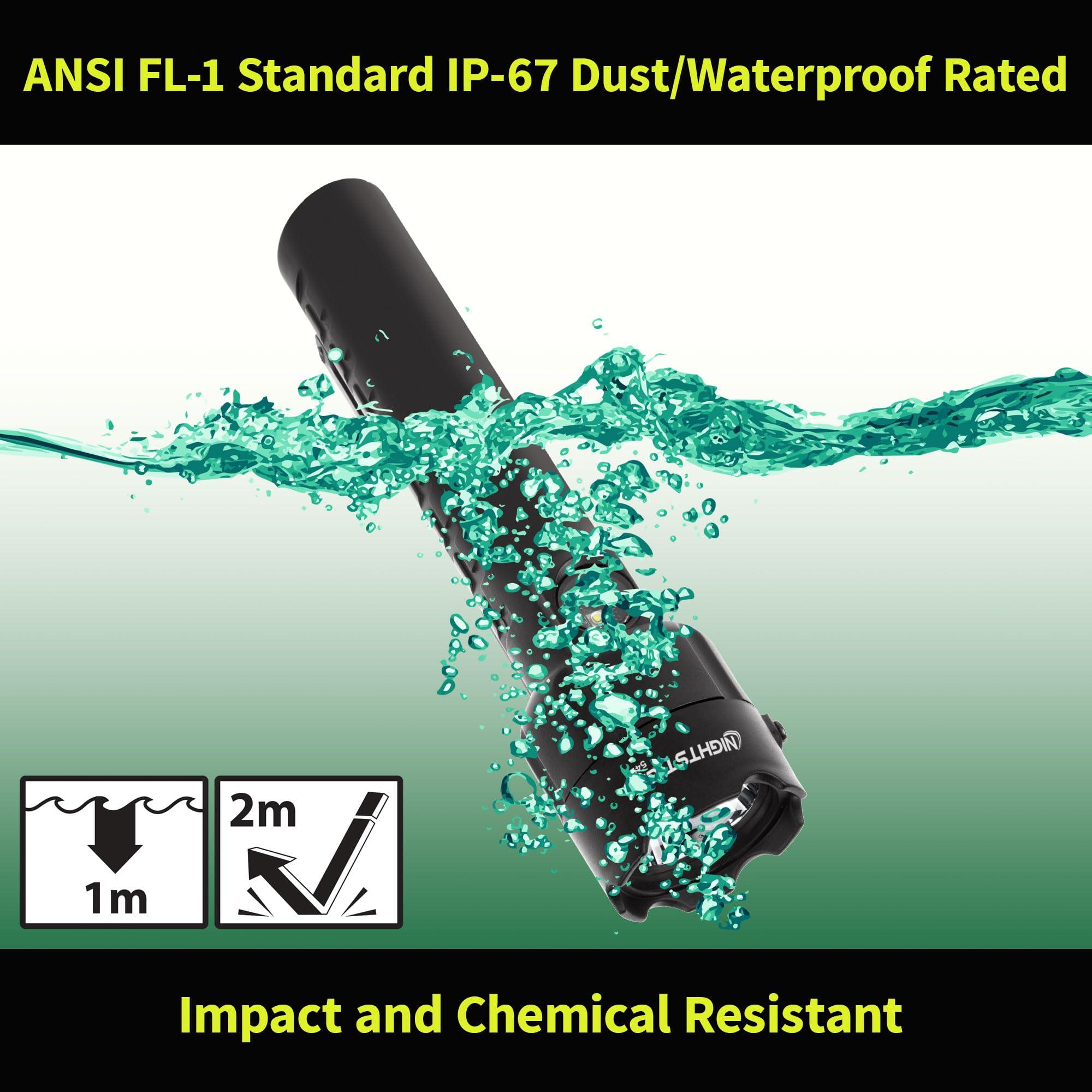 Nightstick Nightstick XPP-5422B 3 AA Intrinsically Safe Permissible Dual-Light Flashlight, Black