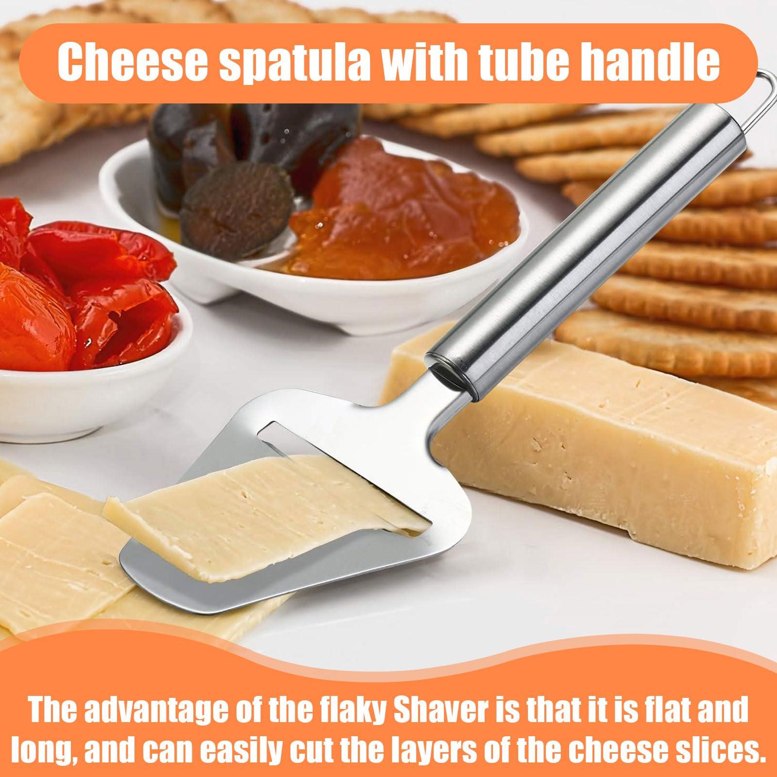 ZJRDYYK ZJRDYYK Wire Cheese Slicer Stainless Steel, Adjustable Cheese Slicer Handheld Cutter, Butter Cheese Slicer Cutter, Cheese Slicer Kit (Cheese Slicer + Cheese Shovel)