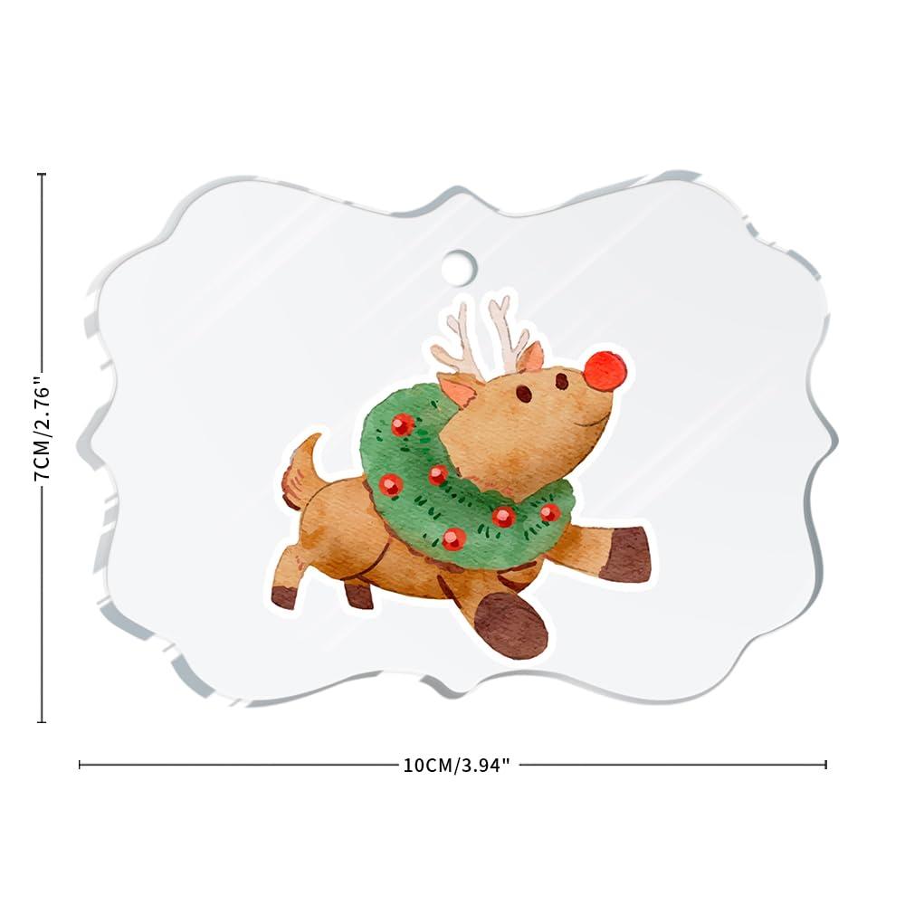 DOREENABE DOREENABE Valentine\'s Day Gnome Welcome Acrylic Christmas Ornaments Happy Valentine\'s Day Gnomes Clear Acrylic Discs with Hole Christmas Xmas Tree Ornament Decoration Hanging Pendant Decor