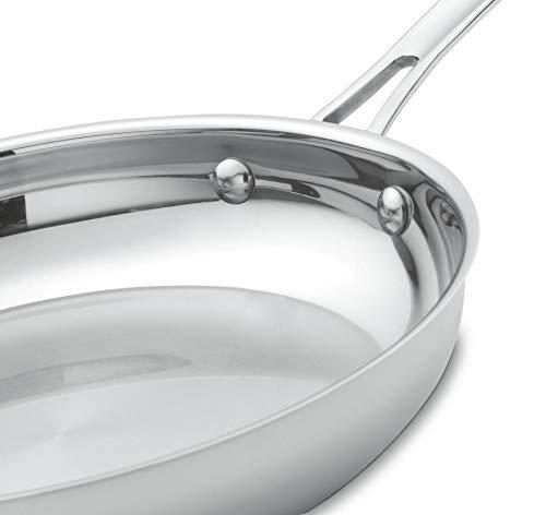 Cuisinart Cuisinart 422-30H Contour Stainless 12-Inch Open Skillet with Helper Handle, Silver