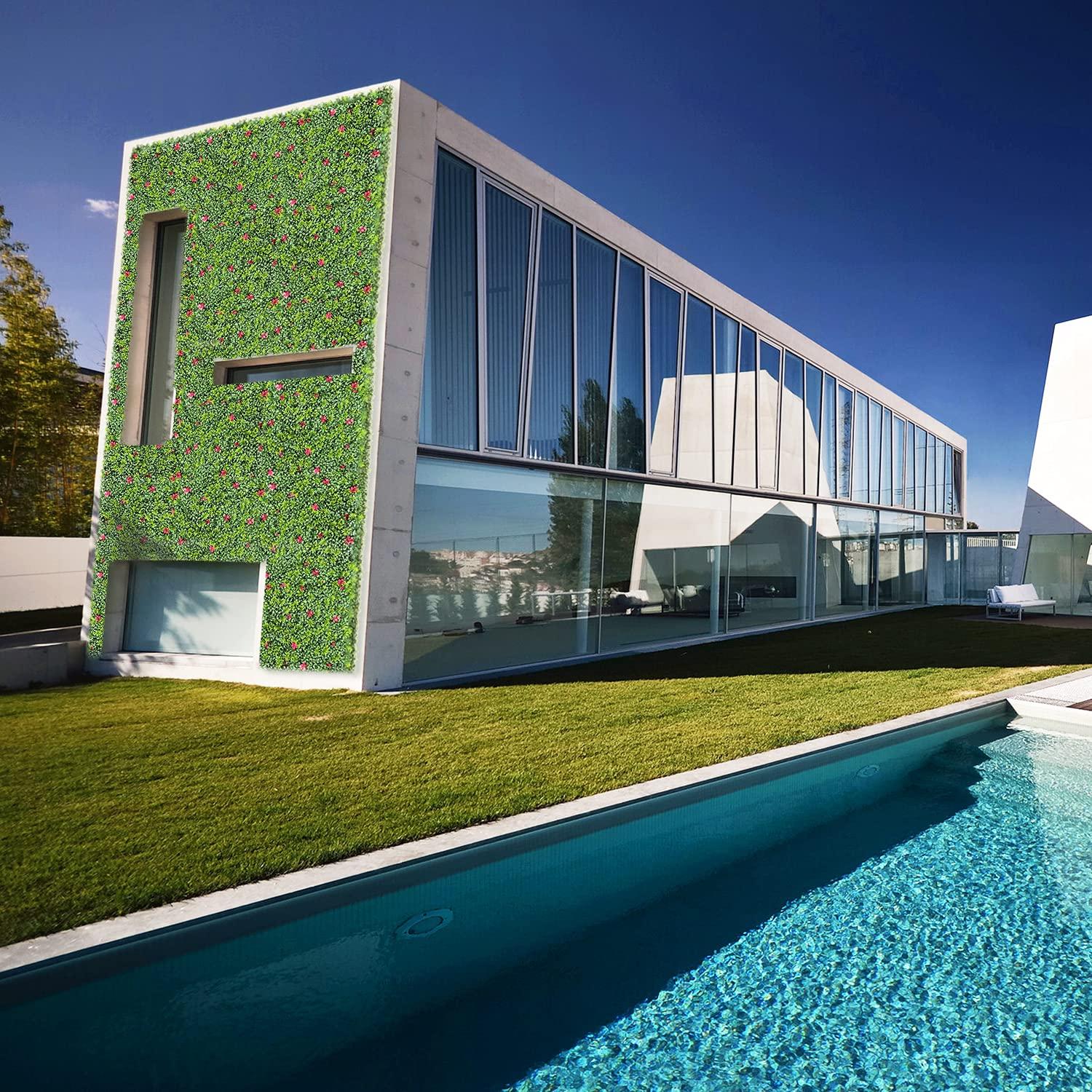 ECOOPTS ECOOPTS 40\"x40\" Faux Ivy Privacy Fence Screen Artificial Boxwood Panels Topiary Hedge Plants for Indoor Outdoor Decoration, 1 Mixed Leave, 23 Packs