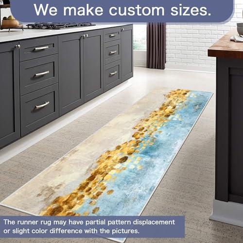 ZGR HOME&GARDEN ZGR Custom Size Hallway Runner Rugs 4 ft x 7 ft, Washable Floor Carpet Runner with Non-Slip Rubber Backing, Hallway Entryway Kitchen Bedroom Bathroom Living Room Laundry Room Area Rug Runner