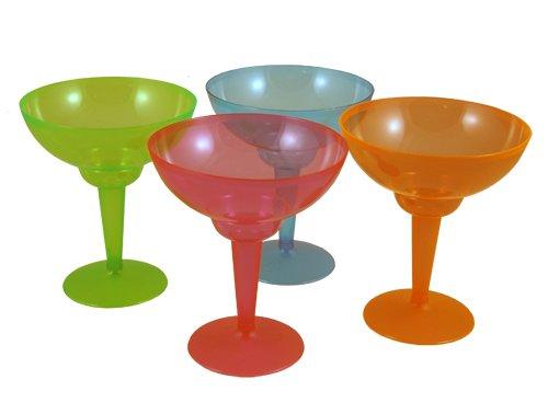 BarProducts.com Inc Plastic Margarita Glasses - Neon Pink