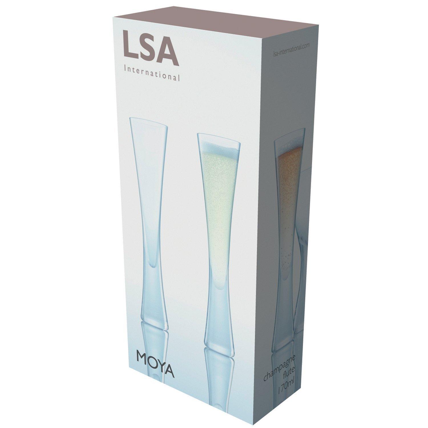 LSA International LSA MV17 Moya Champagne Flute 5.7 fl oz /H9.75in Clear x 2