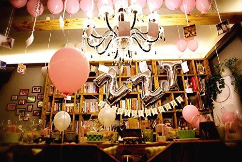 Glanzzeit Glanzzeit 32 Inch Silver Foil Balloons Letters A to Z Numbers 0 to 9 Wedding Holiday Birthday Party Decoration (Letter Z)