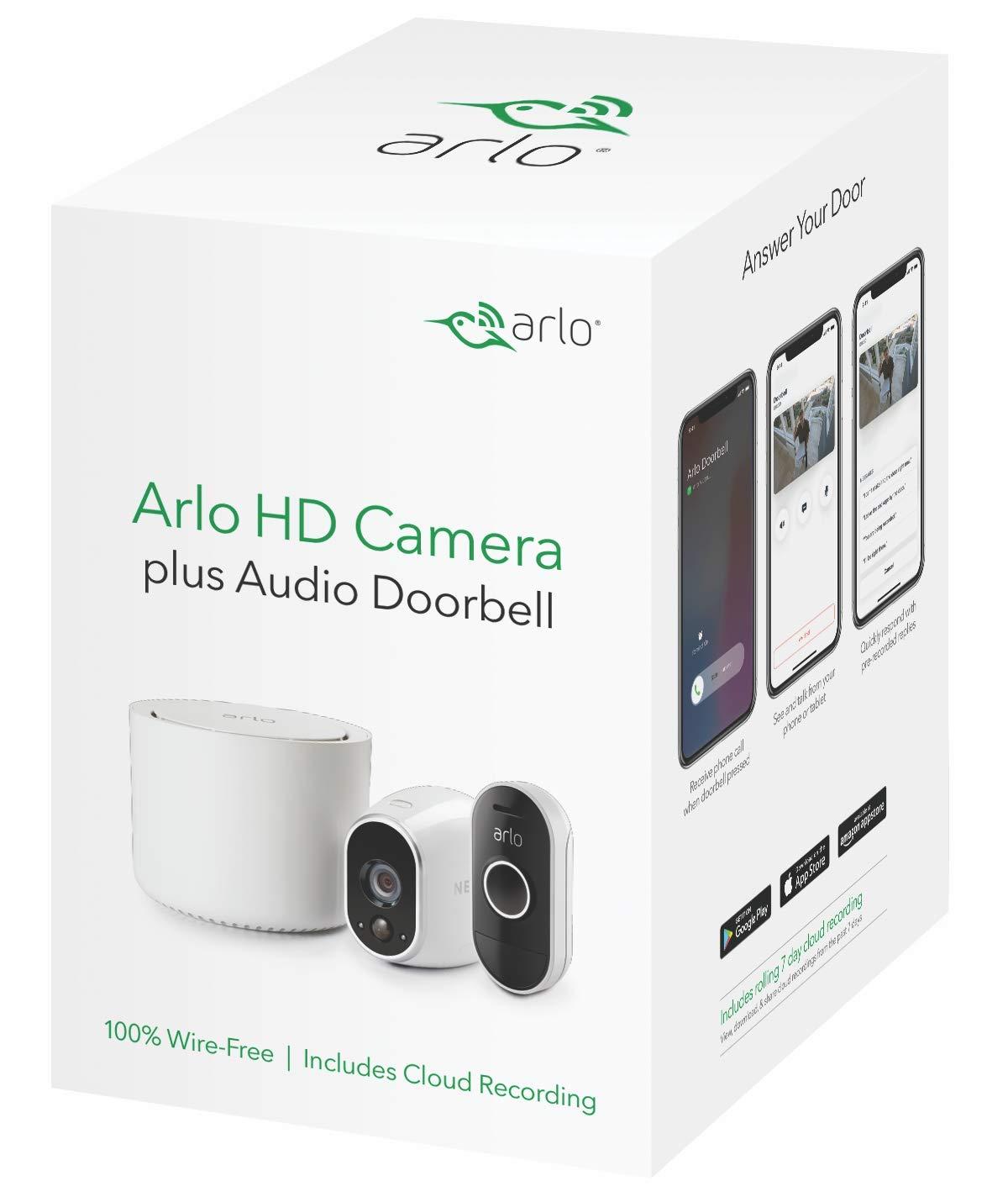 Arlo Arlo AAD1001-100NAS Audio Doorbell - Wire-Free, Smart Home Security, Weather-Resistant