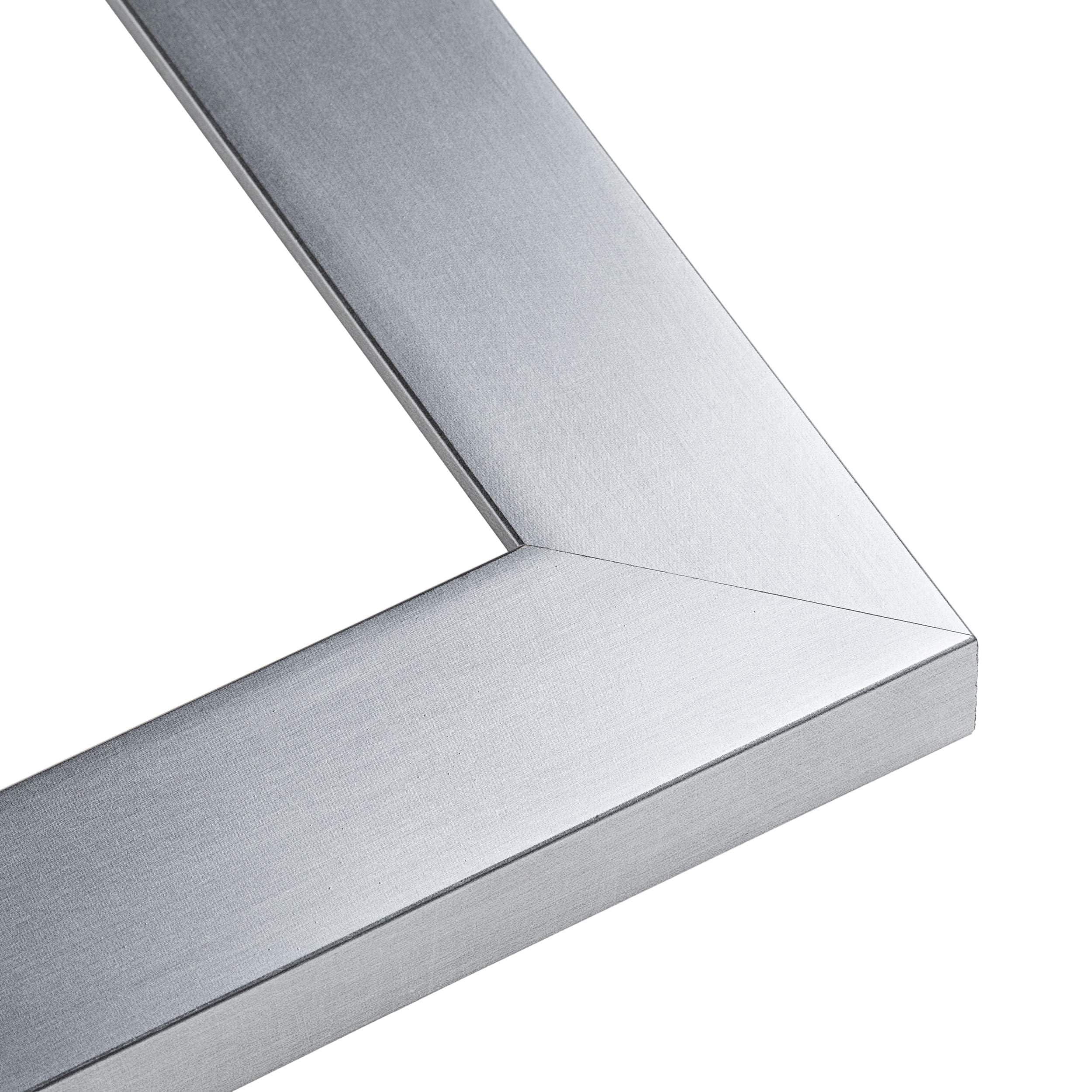 CustomPictureFrames.com 9x34 Frame Silver Real Wood Picture Frame Width 1.5 Inches | Interior Frame Depth 0.5 Inches | Silver Wide Modern Photo Frame Complete with UV Acrylic, Foam Board Backing & Hanging Hardware