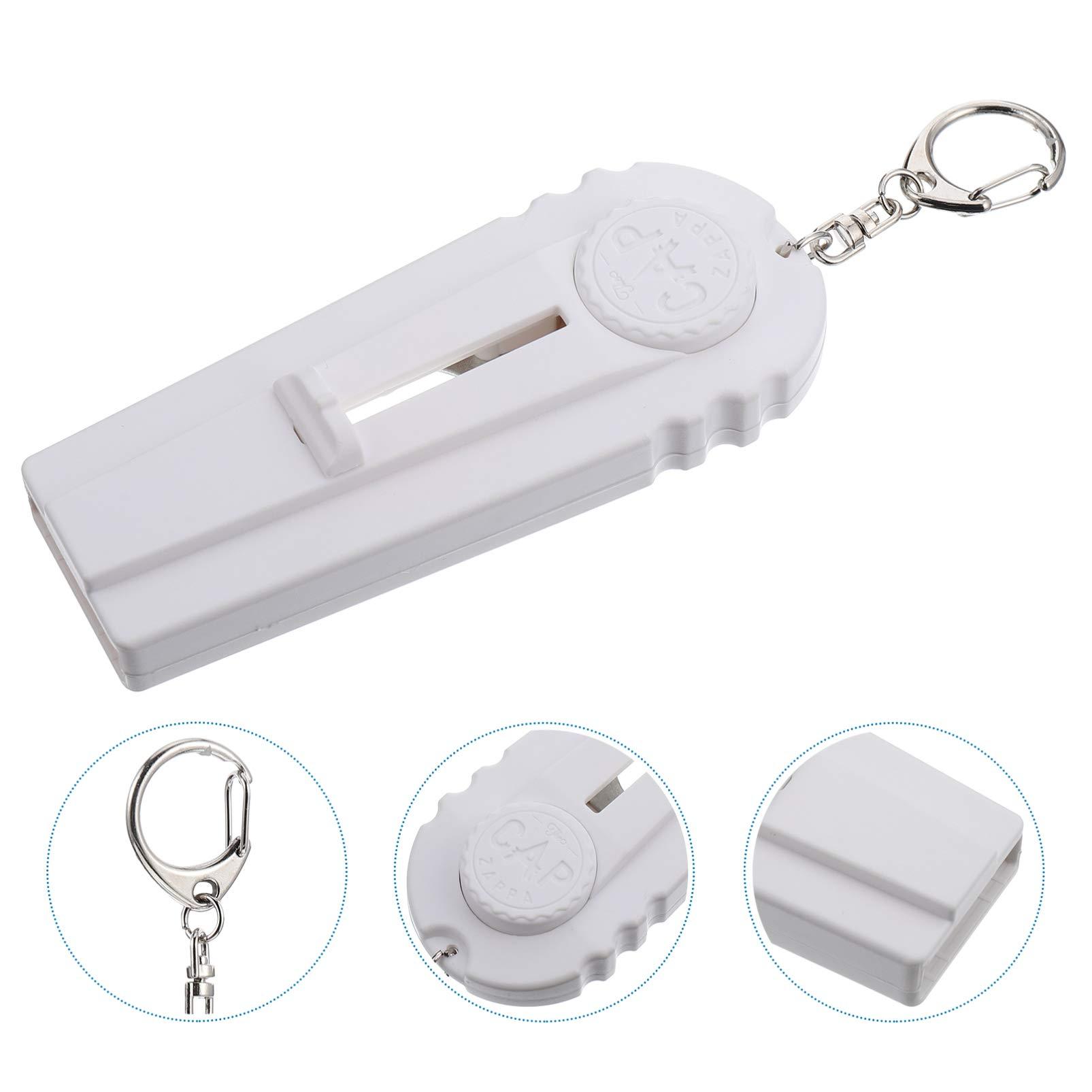 Hemoton Hemoton Bottle Opener Bottle Cap Launcher Bottle Lid Remover Wine Opener Keychain Bottle Cap Opener Automatic Wine Opener Beer Cap Shooter Zappa Drink Bottle Household Iron Travel White