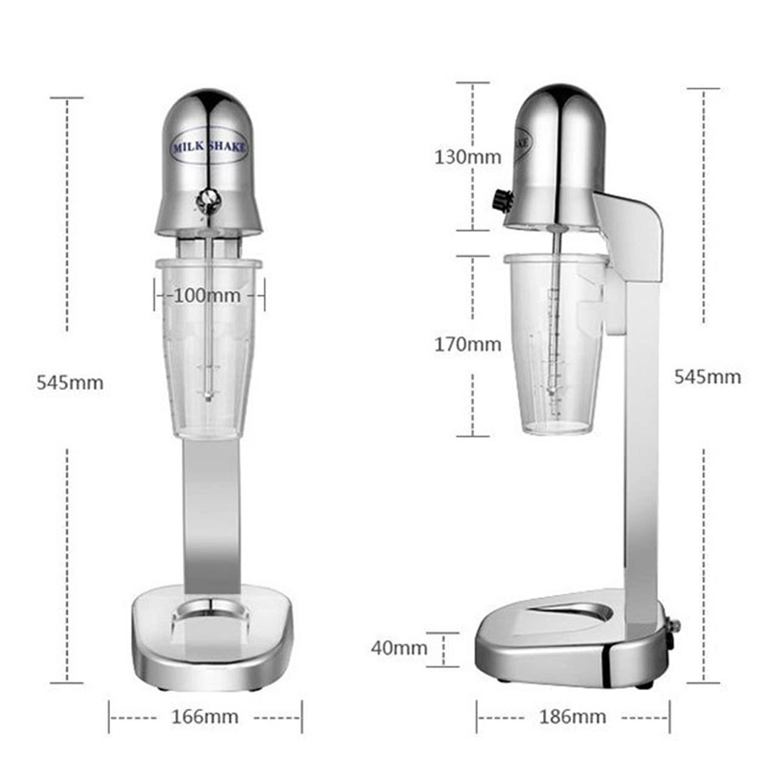 BLUNOA Classic Milkshake Maker Machine Electric Milk Shaker Mixer With 29 OZ Cup 2 Speeds Automatic Milk Foam Beverage Blender Stainless Steel Drink Mixer With Mixing Cup For Cafes/Shakes/Bars