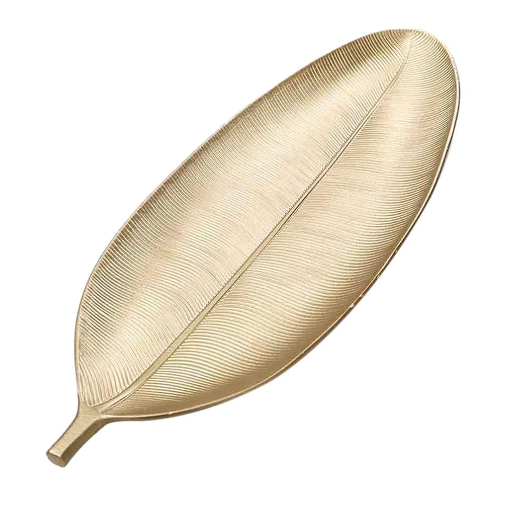 LEYILE LEYILE Gold Pineapple/Leaf Shape Desserts Fruit Plates Nordic Decorative Tray Dried, Large