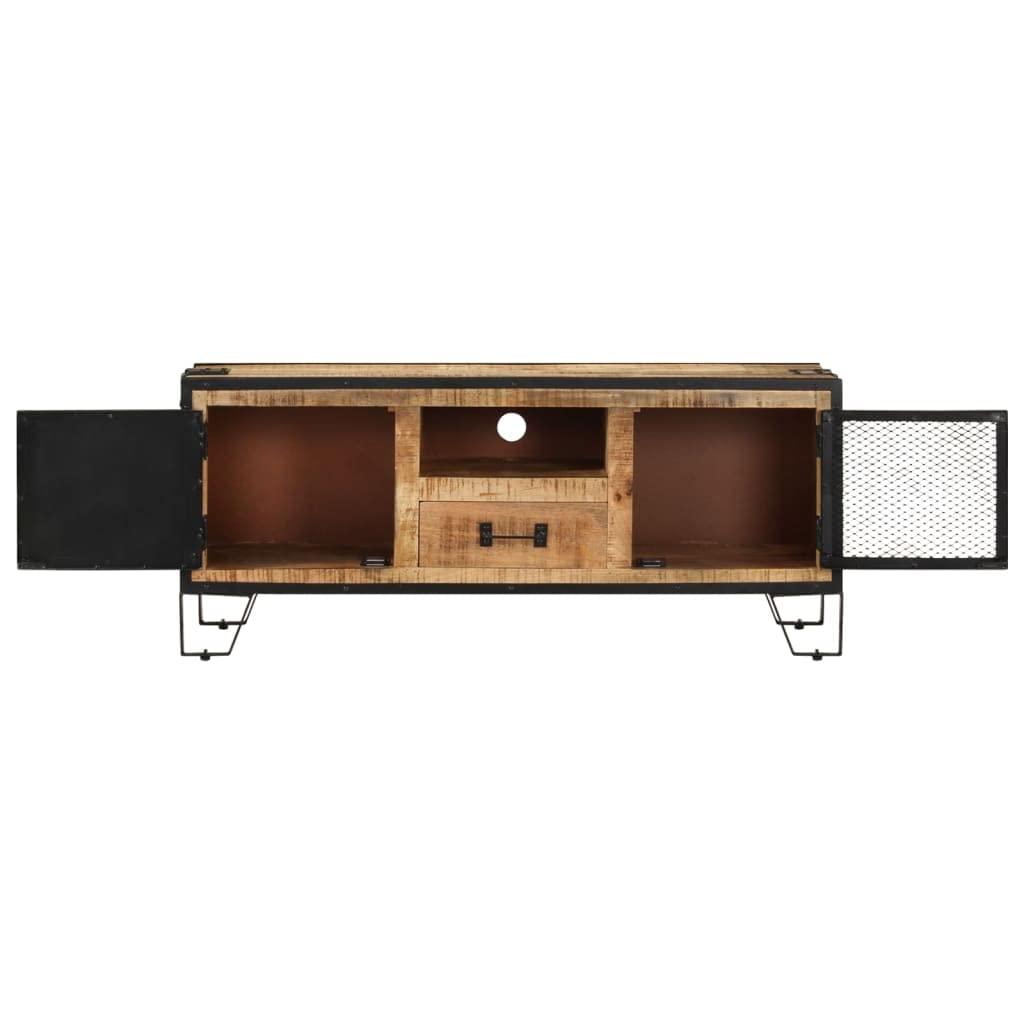 THOYTOUI THOYTOUI Hi-Fi Cabinet,Side Cabinet,Media Console Cabinet,Suitable for Living Room, Bedroom, Office,TV Cabinet 43.3\"x12.2\"x18.1\" Rough Mango Wood