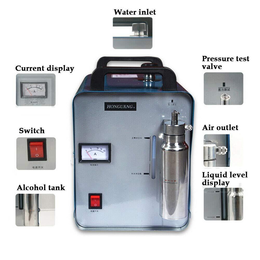 DYRABREST Portable Acrylic Flame Polisher Machine,75L/95L Oxygen Hydrogen Water Welder Oxygen Hydrogen Generator Torch Polisher Oxygen Hydrogen Flame Polisher AC 110V Acrylic Polishing Machine (H160)