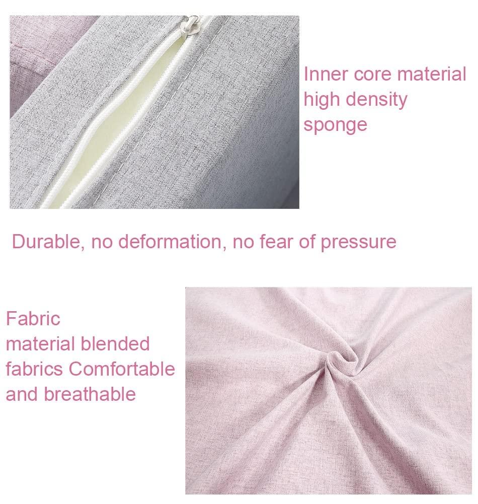 ydhgifd Bed Wedge Pillow Headboard Cushion Bed Gap Filler Mattress Mattress Gap Filler Headboard Pillow Fill The Gap Bed Wedge Pillow Stopper Soft Gap Headboard (Color : Gray, Size : 20X18X50cm)