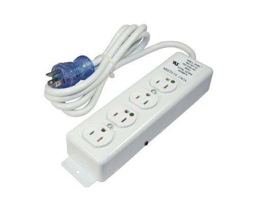 Conntek Conntek 55203 6-Feet SJTW 14/3 Medical Grade Power Strip 15A 125V 4 Outlet/Green Dot Meets UL1363A