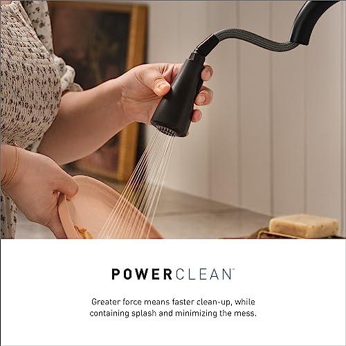 Moen Moen Integra Spot Resist Stainless One-Handle Pullout Kitchen or Laundry Faucet Featuring Power Clean with Optional Deckplate, 67315SRS
