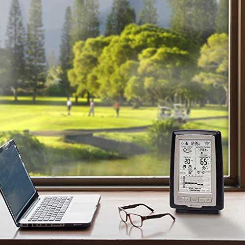 AcuRite AcuRite Notos (3-in-1) Weather Station with Wind, Temperature, and Humidity (00638A3), Black and Metal