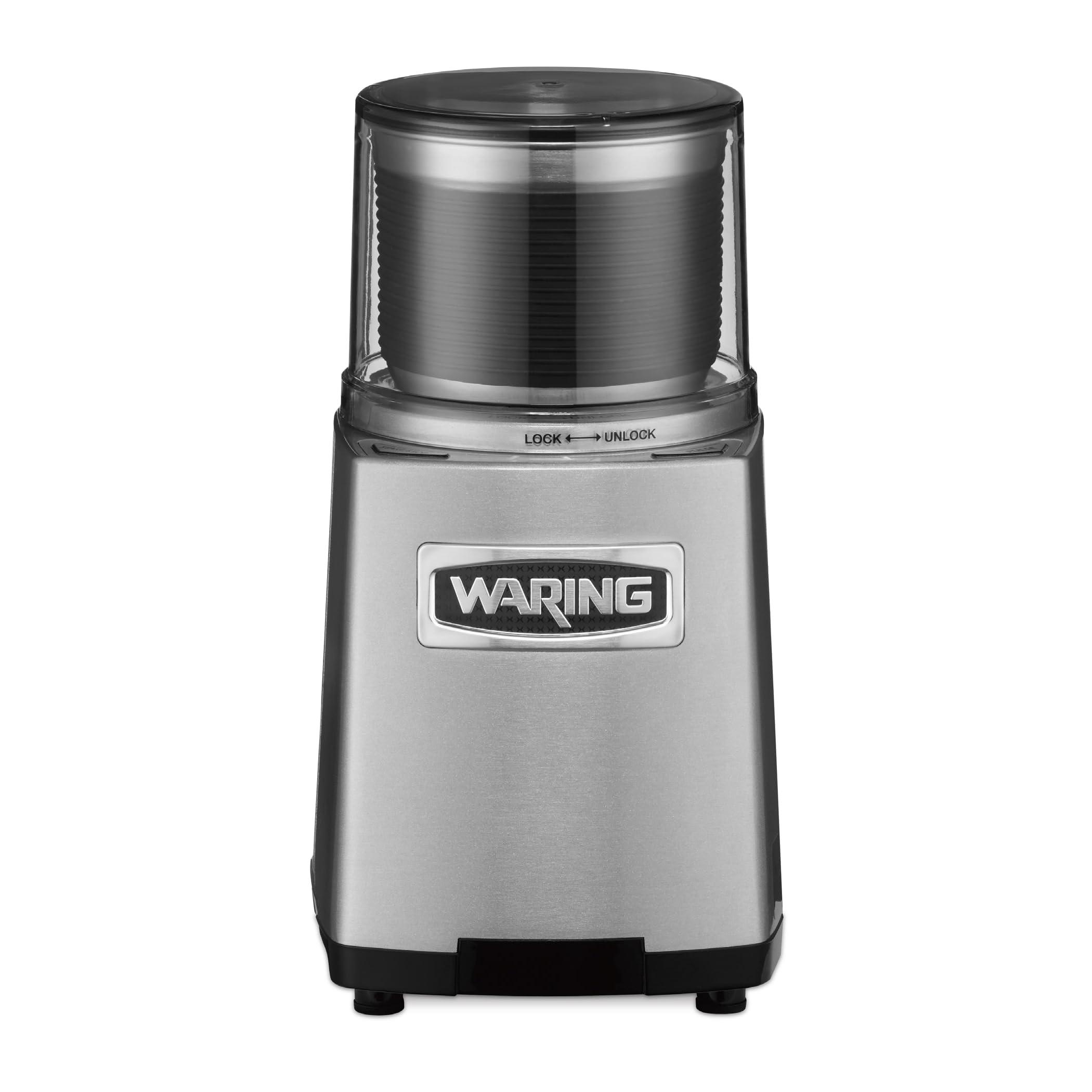 Waring Waring Commercial WSG60 3 Cup Spice Grinder, 1 HP Motor, 20,000 RPM\'s, Pulse Actuation, Includes 2 stainless steel grinding-bowls-120V, 175W, 5-15 Phase Plug, 0.9 cu. ft.