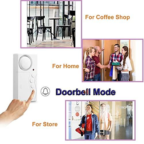 Umiitto Fridge Door Alarm with Delay Upgrade 3/15/30/60 Seconds Security Window/Door Alarm for Home Safety Loud 108dB Freeze Door Open Chime Refrigerator Alert (1 Set)