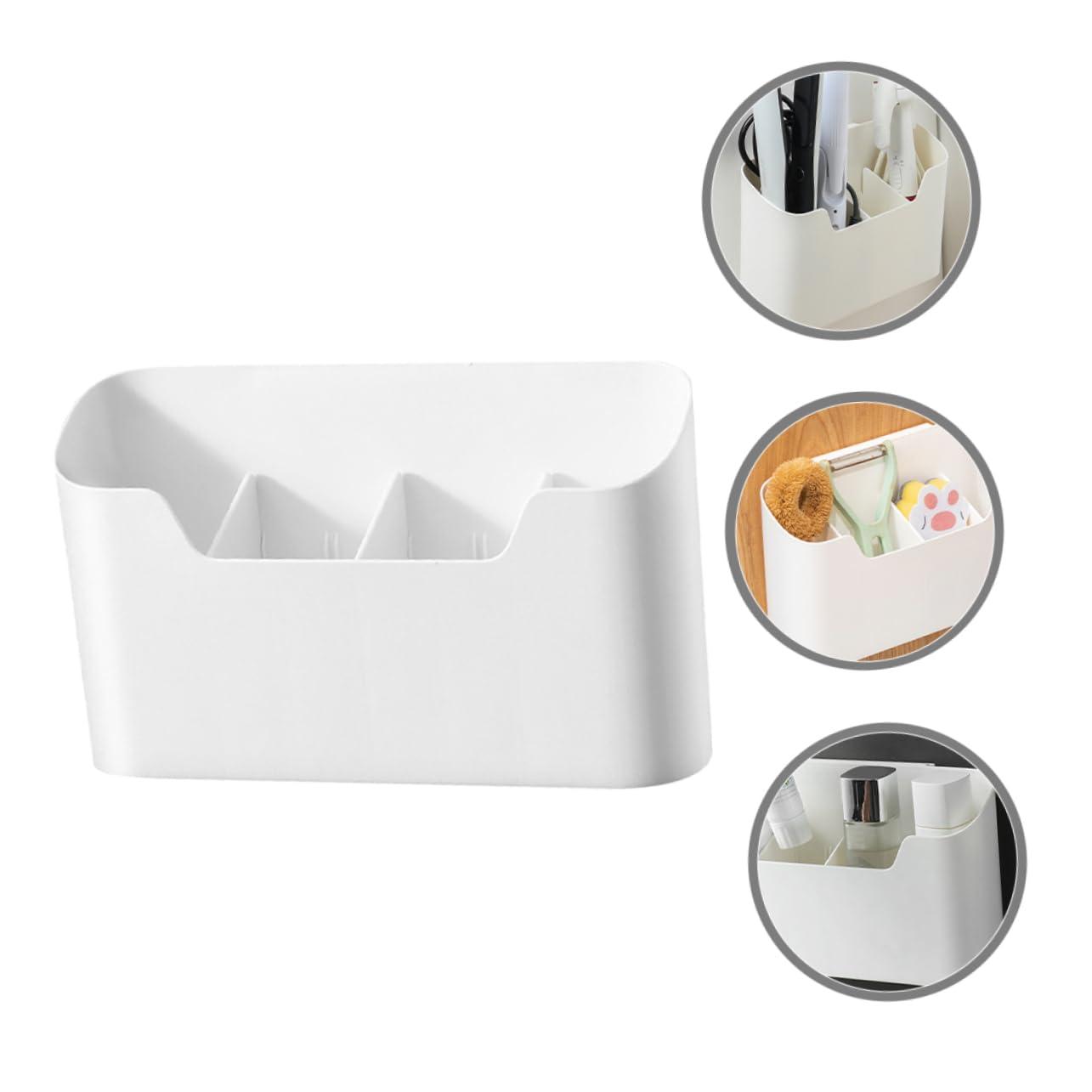 VOSAREA VOSAREA Bathroom Convenience Wall Storage Box White Large Organizer Box for Toothpaste Toothbrush Makeup Brush