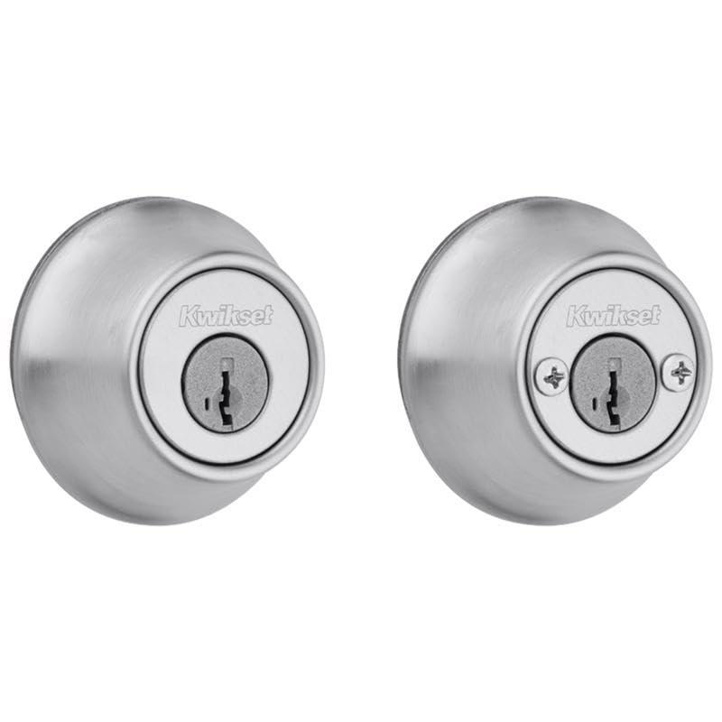 Kwikset Kwikset SmartKey Security Satin Chrome Metal Double Cylinder Deadbolt
