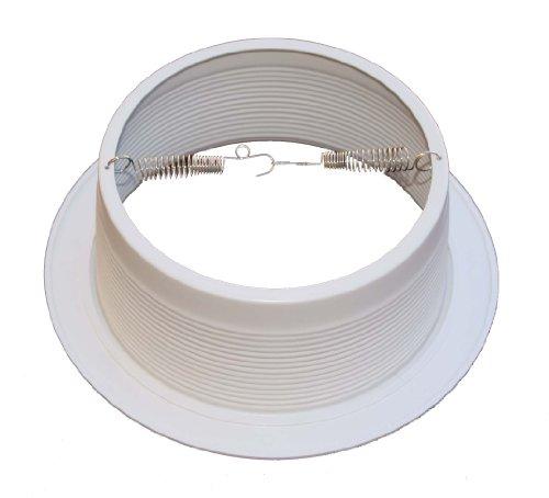 Joint Bright Lighting 6" Stepped Baffle Trim with Plastic Ring for Par38/R40 Line Voltage Recessed Light-Fit Halo/Juno