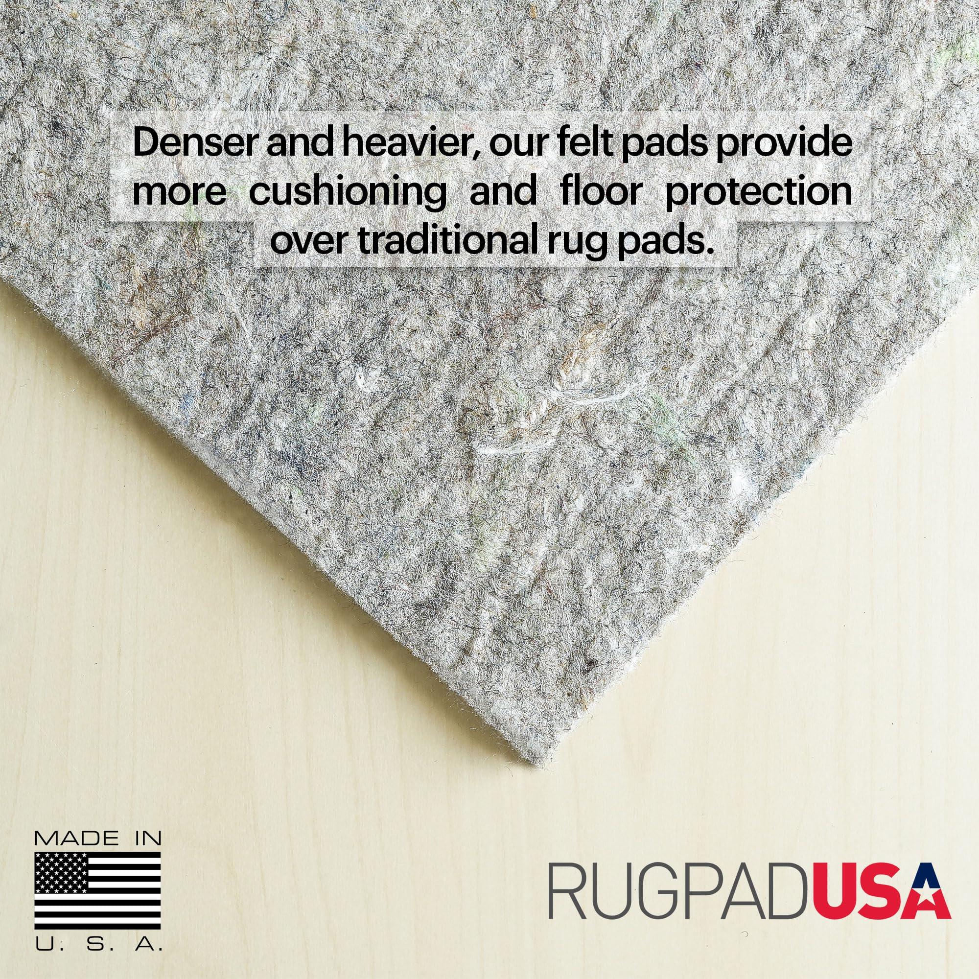 RUGPADUSA RUGPADUSA 100% Felt 8'10" x 11'10" Rug Pad for Hardwood Floors, 1/3 Inch Thick Cushioning - Prolong The Life of Your Rugs and Flooring, Safe for All Floors and Finishes