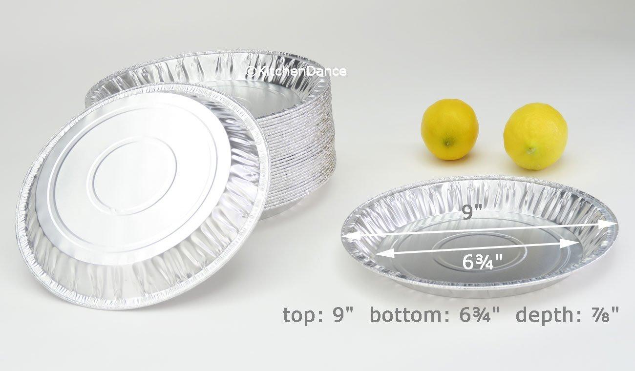 Safca KitchenDance Medium Depth Disposable Aluminum Pie Pans - 9 Inches Round Foil Baking Pan Perfect for Home, Small Business - Aluminum Foil Pans for Baking, Storing, and Preparing Food, 901, Pack of 250