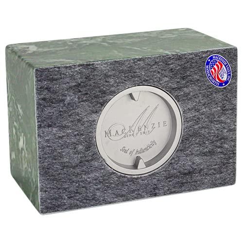 Silverlight Urns Emerald Classic Cultured Marble Cremation Urn for Ashes, Green, Adult Sized Urn for Human Ashes, Ground Burial, Home Memorial and Funeral Cremation Urn