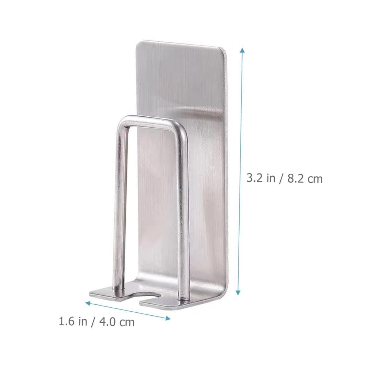 DRESSOOS DRESSOOS 2 Pcs Toothbrush Rack Toothbrush Holder Toothbrush Organizer Electric Toothbrush Toothpaste Automatic Toothbrush Cup Holder Cutlery Drainer Adhesive Shelves Stainless Steel Silver