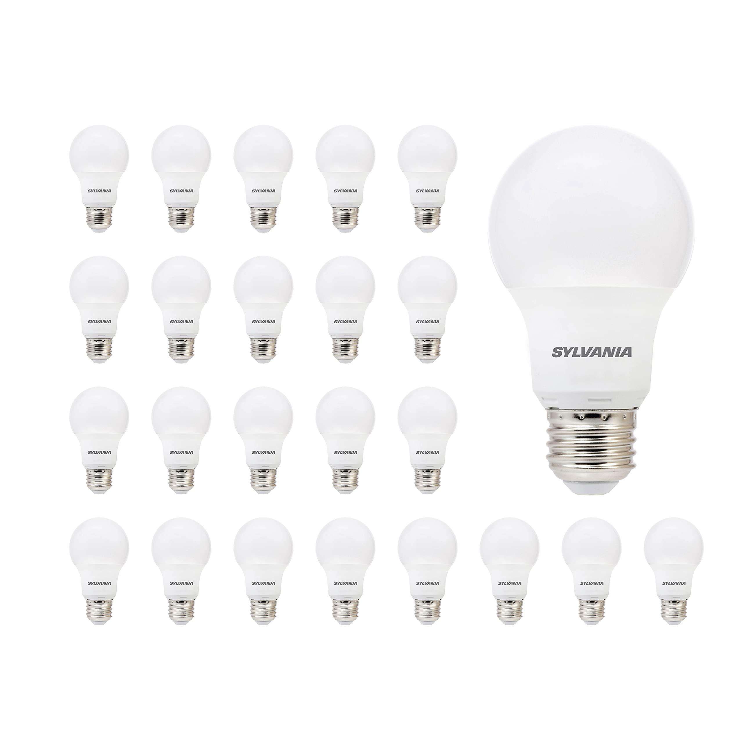 LEDVANCE SYLVANIA LED A19 Light Bulb, 60W Equivalent, Efficient 8.5, 10 Year, W, 5000K, 800 Lumens, Frosted, Daylight - 24 Count (Pack of 1)