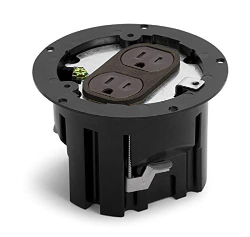 Lew Electric Lew Electric Round Floor Box Kit (Screw Plugs, Brass)