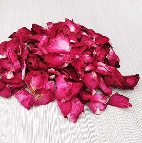 Bamboopack 100 Grams Dried Natural Real Red Rose Petals Real Flower Rose Petals for Bath Aromatherapy Wedding Party Decoration Crafts Accessories