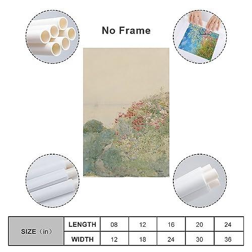 Generic Frederick Childe Hassam Field of Poppies Isles Of Shoals Painting On Canvas Wall Art Poster Scroll Picture Print Living Room Walls Decor Home Posters 20x30inch(50x75cm)