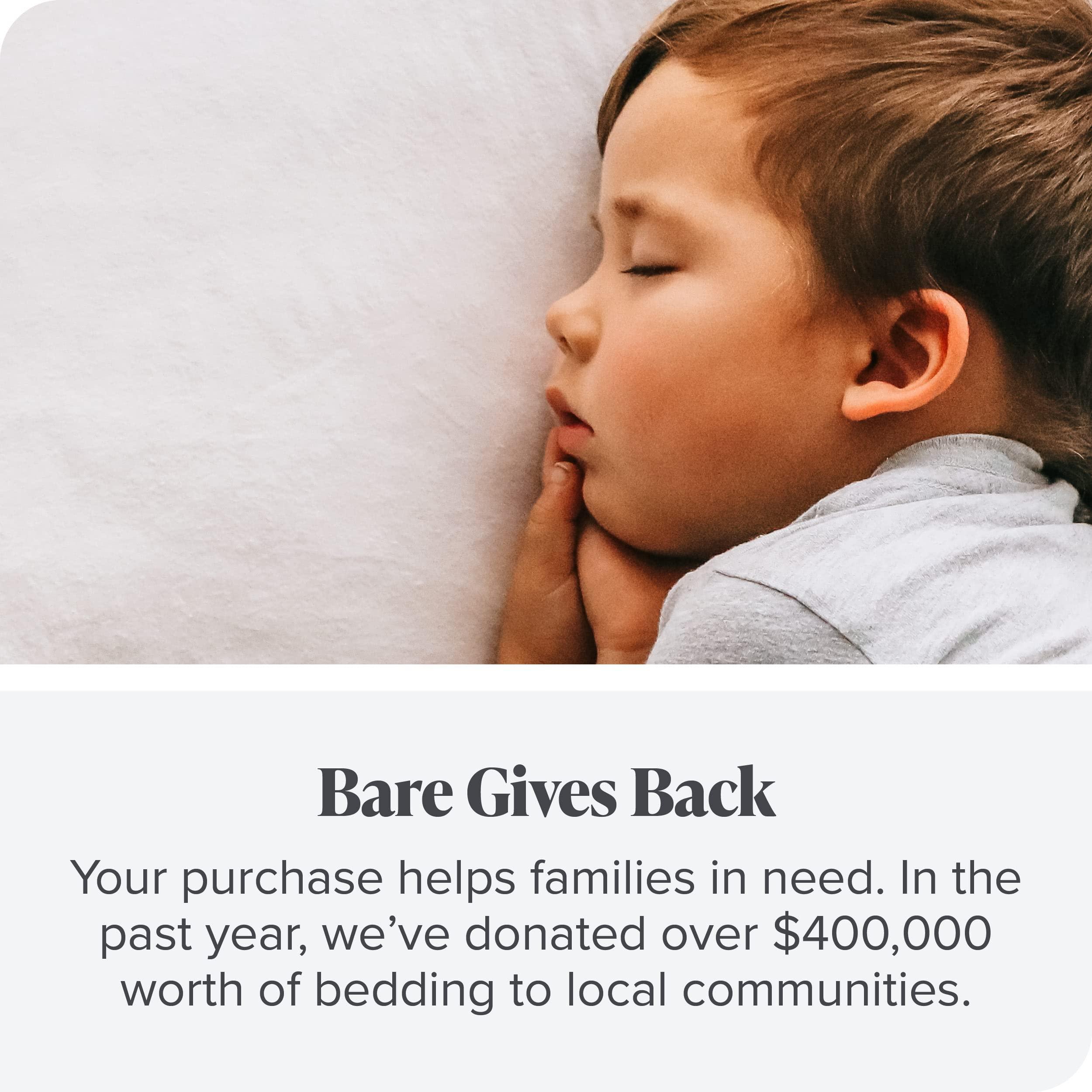 Bare Home Bare Home 100% Organic Cotton California King Sheet Set - Crisp Percale Weave - Cool, Breathable, and Hypoallergenic - Bedding Sheets & Pillowcase (California King, Light Grey)