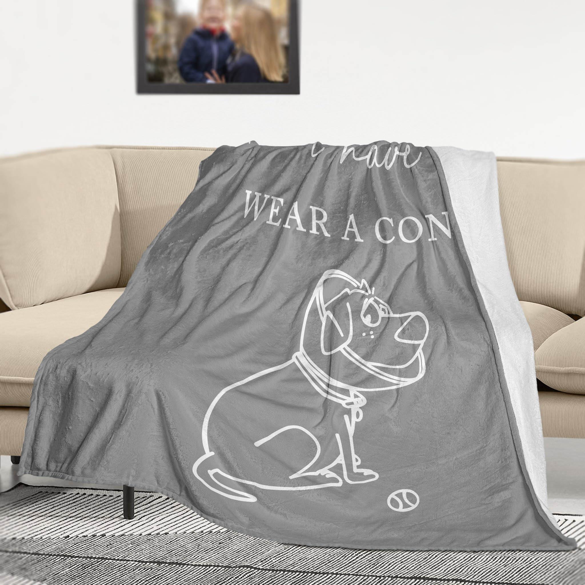Peliny Chrid Peliny Chrid Get Well Gifts for Women After Surgery Blanket Grey 60\"X50\", Get Well Soon/Feel Better Gifts for Women, Post Surgery Recovery Gifts for Women, at Least You Dont Have to Wear A Cone Throw