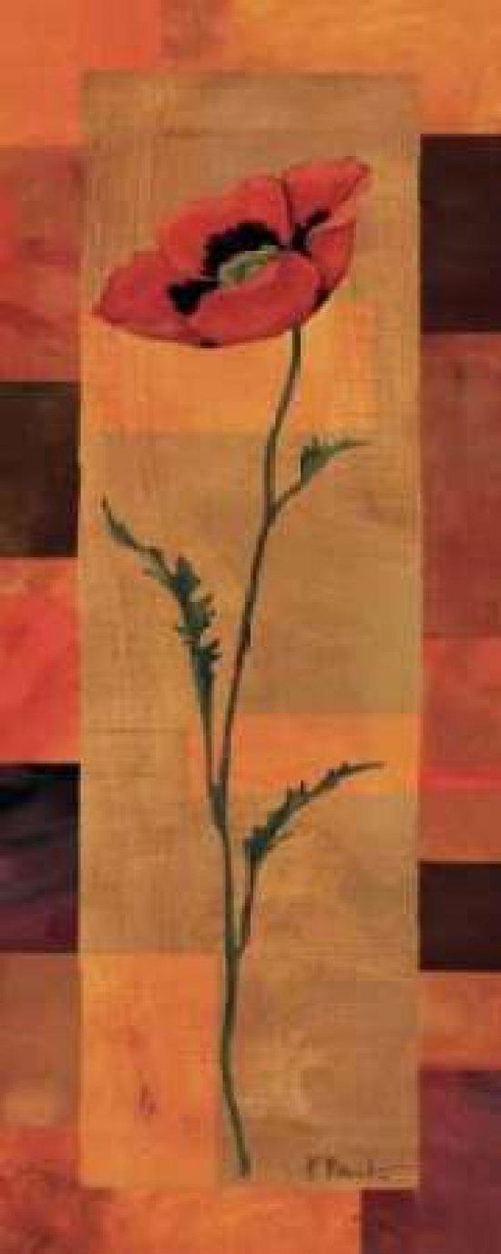 Posterazzi Goa Poppy Panel II Poster Print by Paul Brent (24 x 48)