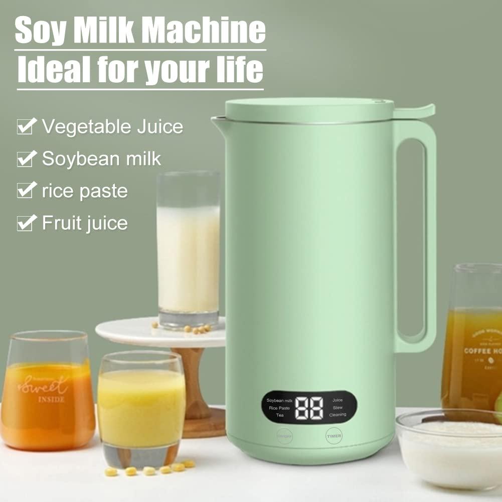 Micrael Home Mini Soy Milk Maker Machine, 6 in 1 Automatic Nut Milk Maker, Electric Juice Blender Free Filtering, Self-Cleaning Personal Soybean Milk Machine Household with 12H Preset for Kitchen
