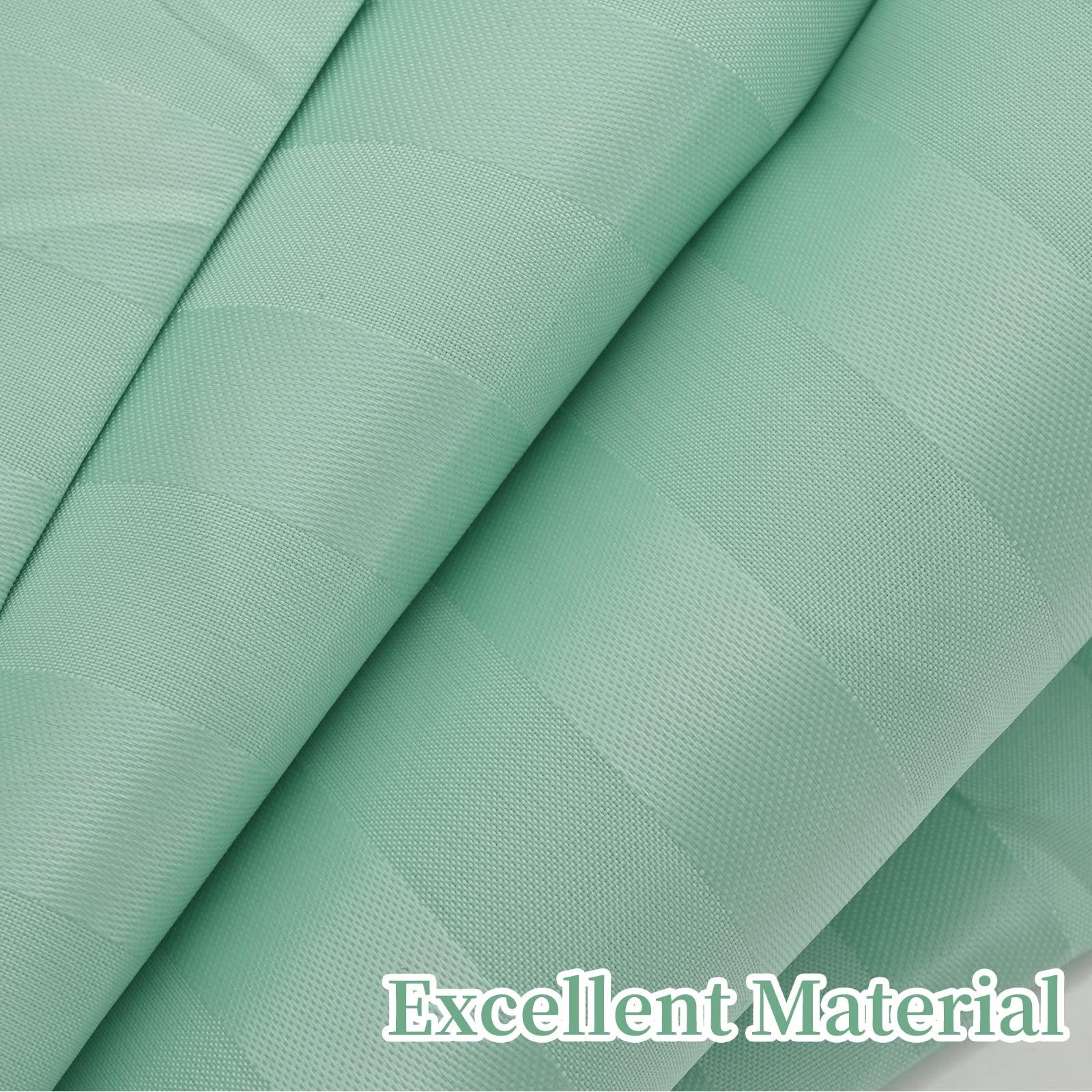 HELLCRACK Small Shower Curtain for Bath Single Stall Size 36 x 72, Waterpoof Washable Narrow Standing Single with Bottom Heavy Duty Line, Hotel Quality Fabric Shower Curtains with Hooks and Grommets,/Green