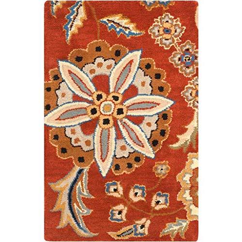 Surya Surya Athena ATH-5126 Hand Tufted Wool Square Floral and Paisley Area Rug, 9-Feet 9-Inch