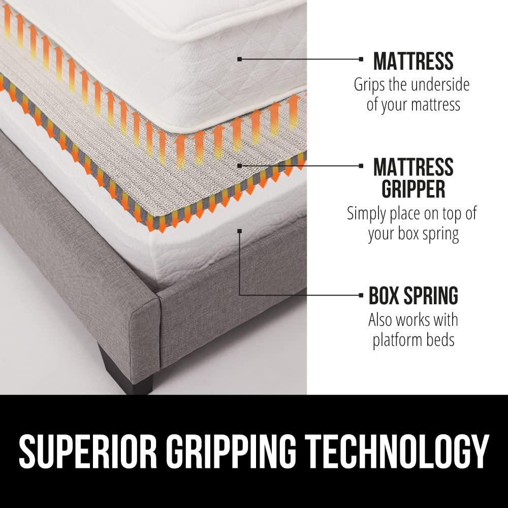 Gorilla Grip Gorilla Grip Non Slip Mattress Gripper, Prevents Mattresses from Sliding and Holds Bed in Place, Pad Grips Beds, Sofa, Couch, Chair Cushions and Helps Keep Topper from Slipping, Easy Trim Pads, Full