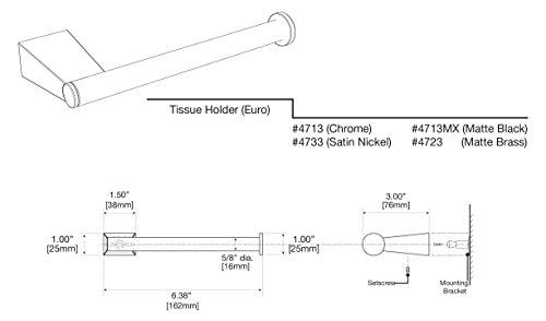 Gatco Gatco 4713 Bleu Tissue Holder, Chrome