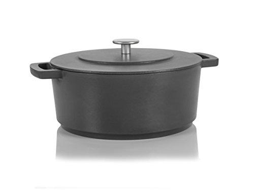 Cuisipro Combekk RAILWAY Recycled Enameled Cast Iron 4.25 Quart Dutch Oven, Concrete, 9.5"