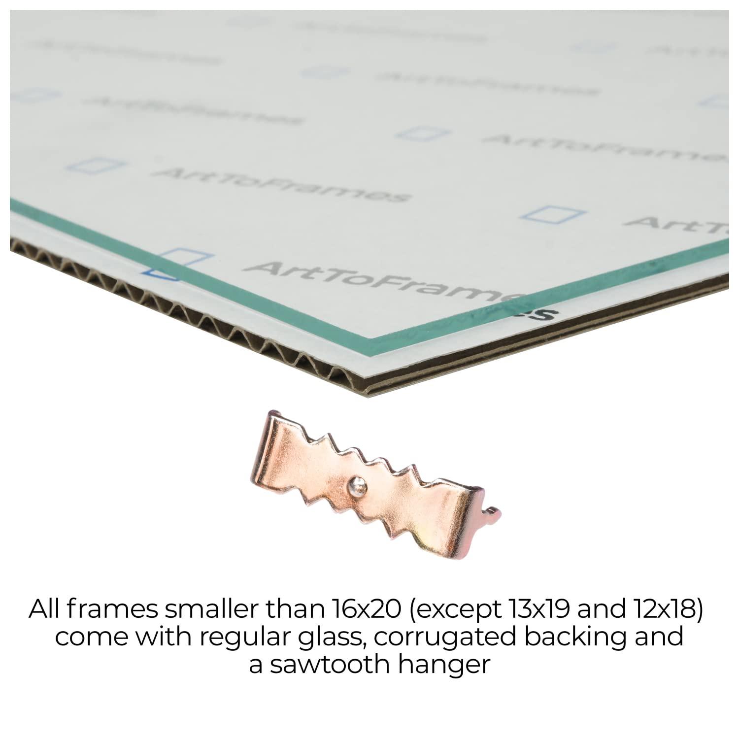 ArtToFrames ArtToFrames 13x16 Inch White Picture Frame, This 0.75 Inch Custom Poster Frame is White - Comes with Regular Glass and Corrugated Backing (2WOM5125-13x16)