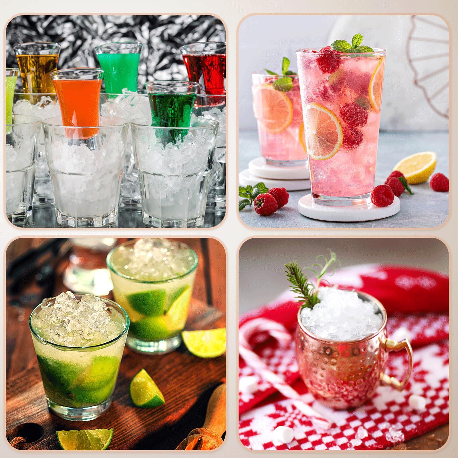 ANPHSIN Professional Lewis Ice Bags with Mallet Set,15.3 8.6 In Reusable Canvas Ice Crusher Bags with Wooden Mallet for Home Kitchen Bar Party Ice Crushing