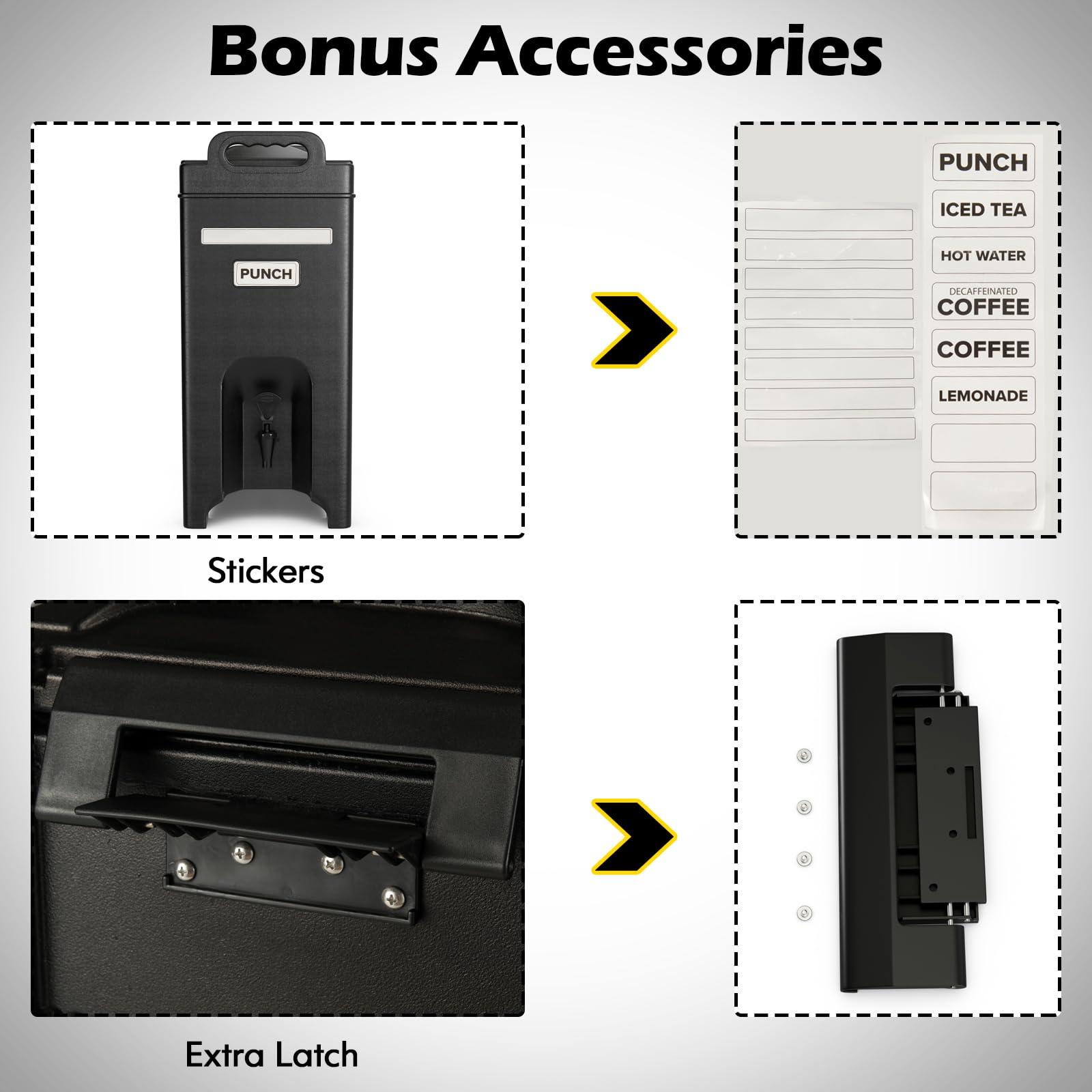 COSTWAY COSTWAY Insulated Beverage Dispenser, 5 Gallon Ice and Hot Drink Server with Handles for Catering, Food-grade LLDPE Material, Keep Hot Chocolate Coffee Tea Warm, Hot beverage Dispenser for Party